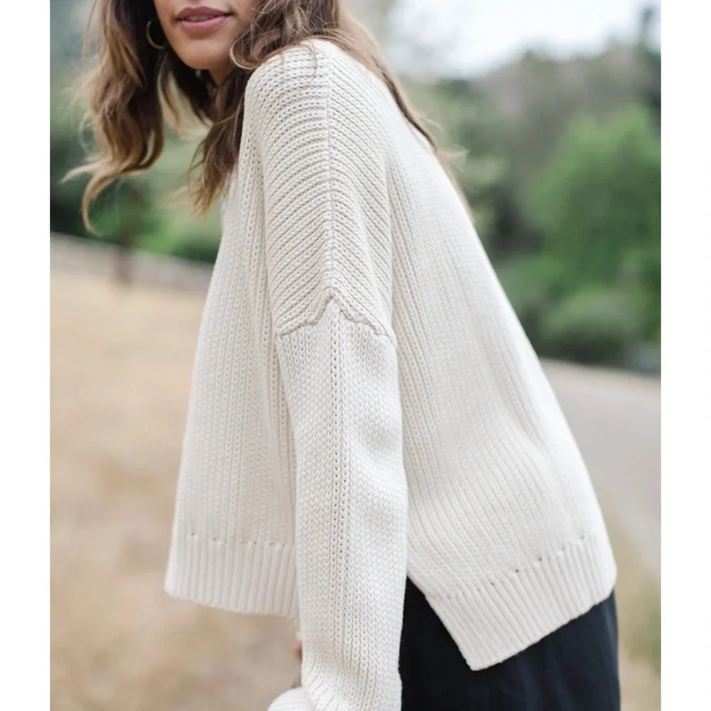 Tradlands Cottage Crewneck chunky oversized sweater_2